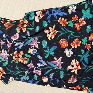 Talbots Navy and Pink Floral top
